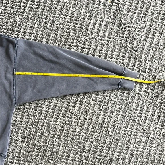 Abercrombie & Fitch Charcoal Hoodie Soft A&F Essentials Gray Large Cropped - Picture 7 of 9